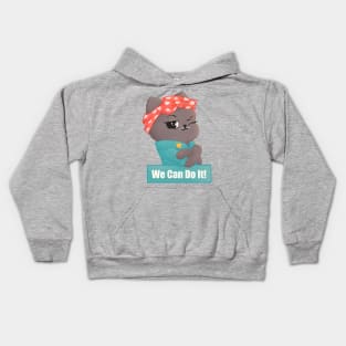 We Can Do It Cat edition Kids Hoodie